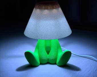 Loopy Lamp Shy 3D Printed Night Light, Customizable Mood Lighting, Character Decor