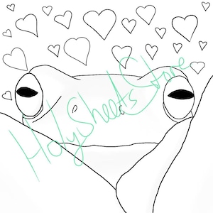 Cute Simple Frog Coloring Page Printable – Fun and Relaxing Frog Illustration for All Ages