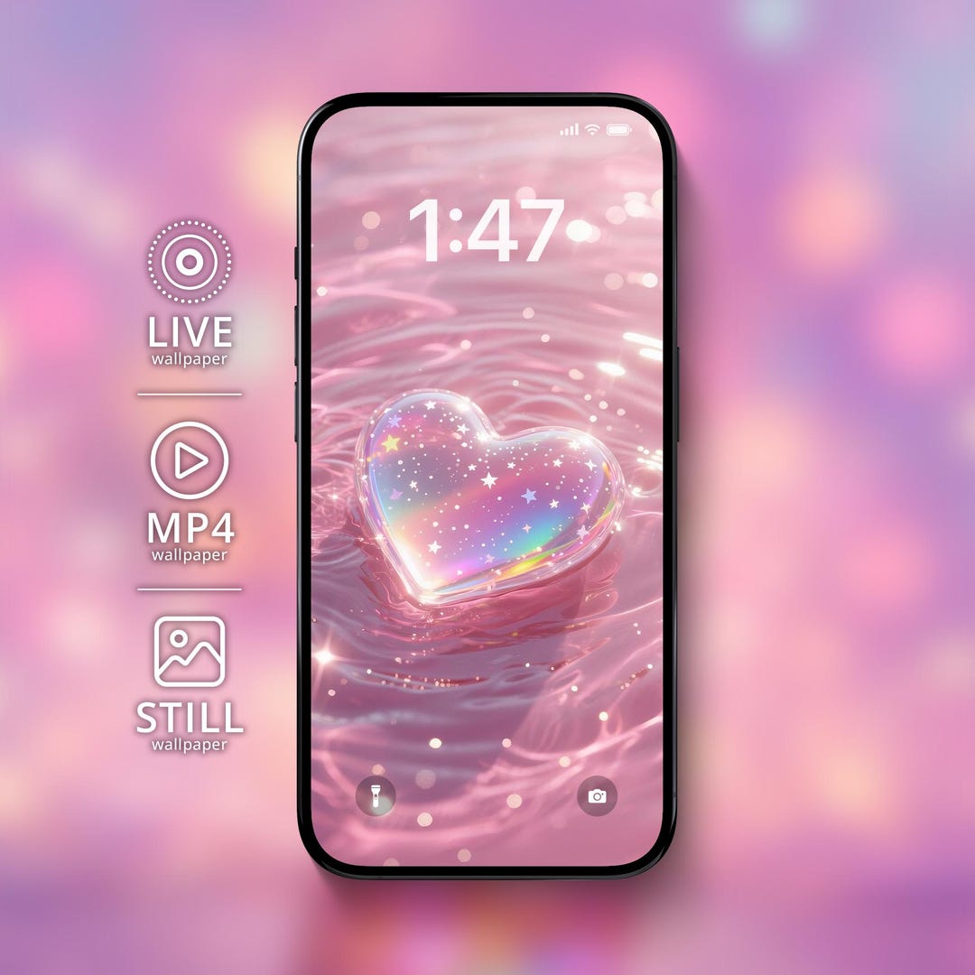 Ethereal Pink Heart Live Wallpaper | iPhone Android Animated Wallpaper