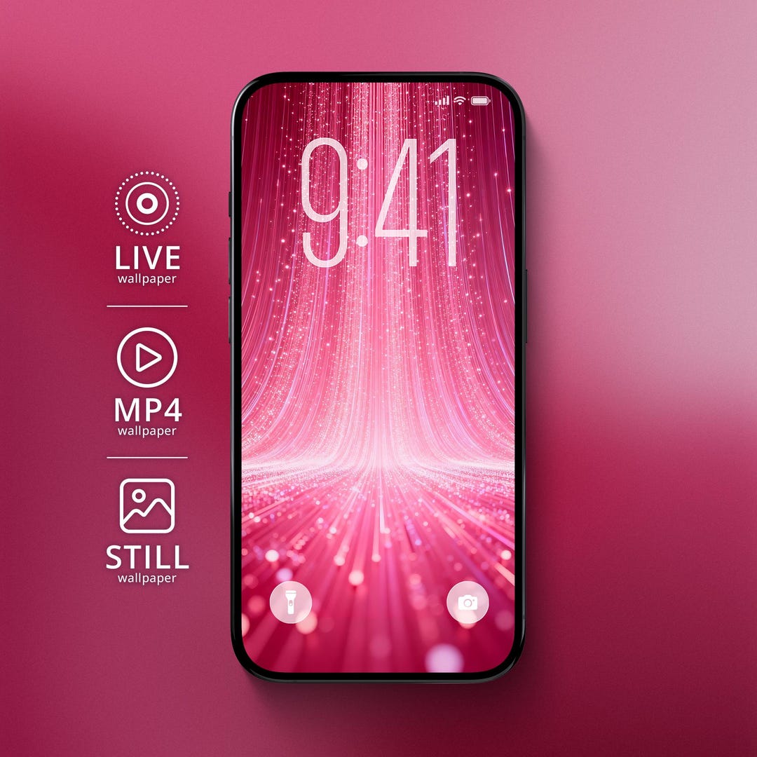 Pink Light Flow Live Wallpaper | iPhone Android Animated Wallpaper ...