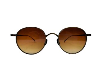 Lichtgewicht titaniumzonnebril: minimalistisch gepolariseerde bril, cadeau, brons, bruin, gepolariseerd, UV400