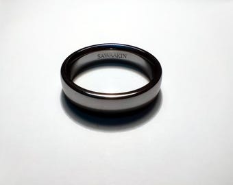 Ringmaat zuiver tantaal 10 – 6 mm, spiegelglans, luxe band, hypoallergeen