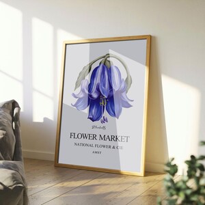 Eleganza Boho / Collezione d'arte Eternal Bluebell & Wildflower / Botanico Fiorentino / Decorazione murale stampabile ispirata a Monaco / Regalo per la casa chic