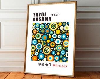 Yayoi Kusama inspiriert Polka Dot Kunstdruck