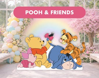 Baby Pooh Friends Yard Sign, Baby Shower Party Prop, Nursery Decor