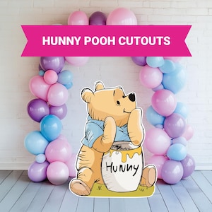 Classic Hunny The Pooh Event Decor, Yard Sign, Lawn Sign, Center Piece, Party Prop