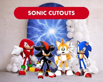 Sonic Cutout Event Decor, Yard Sign, Lawn Sign, Center Piece, Party Prop