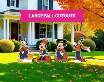 Fall Mickey Mouse Cutout Event Decor, Yard Sign, Lawn Sign, Center Piece, Party Prop