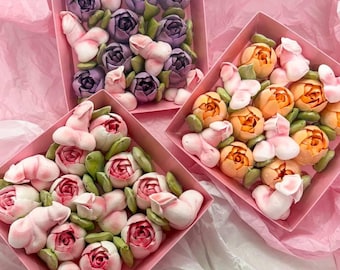 Pride Marshmallow Flowers & Dicks Box | LGBTQ Gift | Coming Out Gift | Funny Adult Gift | Edible Vegetarian Sweets | Zefir Flowers