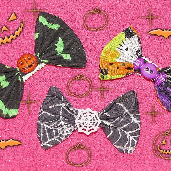 Halloweenie Hair Bow Set