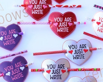 Classroom Valentine Favors, Valentine Pencils, Valentines Day, Teacher Gift, Kids Valentines, Glitter Hearts, Pencil Toppers, Valentine Toys