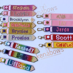 Personalized Name Tag, School Backpack Tag, Pencil Snap Tab, Key Fob, Key Chain, Teacher Gift, Kindergarten, 1st Grade, Boy, Girl image 1