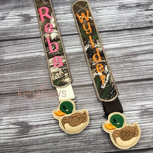 Camo Duck Pacifier Clip, Camoflauge Hunter, Baby Boy, Baby Girl, Personalized Binky Holder, Universal Paci Clip, Woodland, Baby Shower Gift