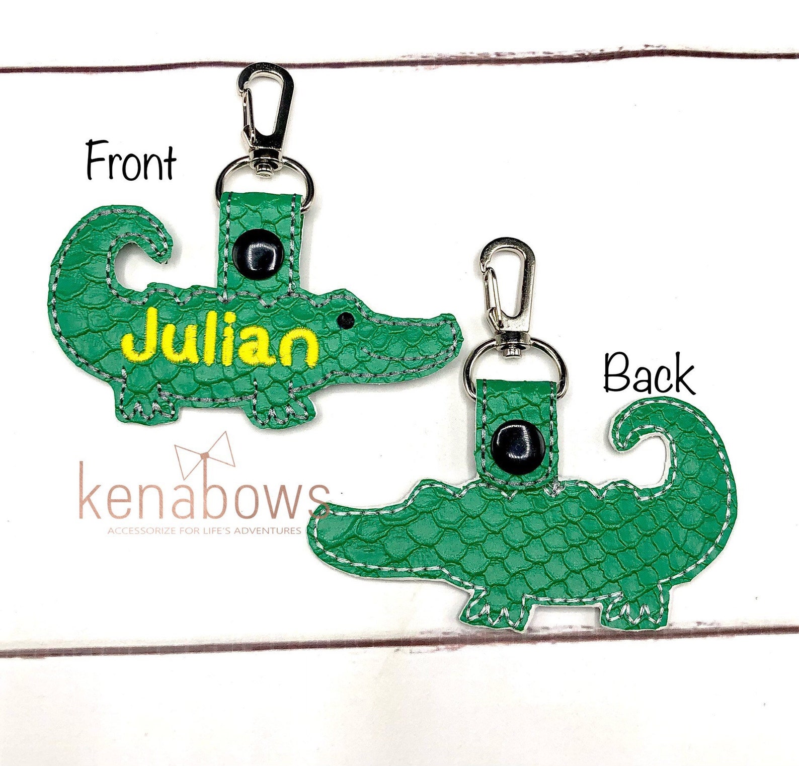 Alligator Bag Tag Crocodile Personalized Backpack Tag Key Etsy