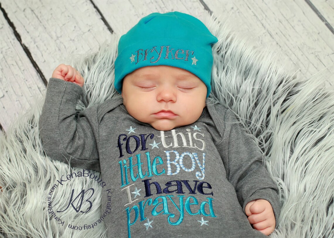 Newborn Baby Gown Grey Infant Boy Gown For This Little Boy I Etsy