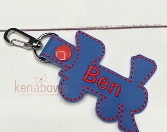 Train Bag Tag, Personalized Name Tag, School Backpack Tag, Snap Tab, Sports Bag Key Fob, Key Chain, Coach, Teacher Gift, Boy, Girl, Gym Bag