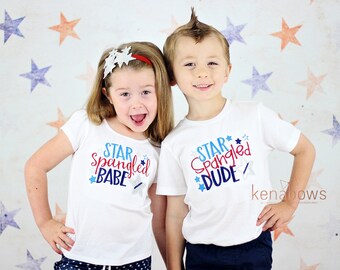 4th of July Shirt, Girl, Boy July 4th, Summer Holiday, Fourth of July, Memorial Day, Patriotic Shirt, Red, White and Blue, Star Spangled