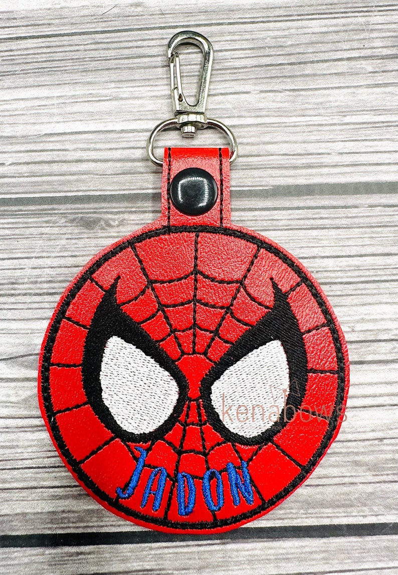 Spider, Morales Bag Tag, Party Favor, Personalized School Backpack, Web Boy, Key Fob, Girl, Superhero, Kindergarten, Lunch Box, Diaper Bag image 4