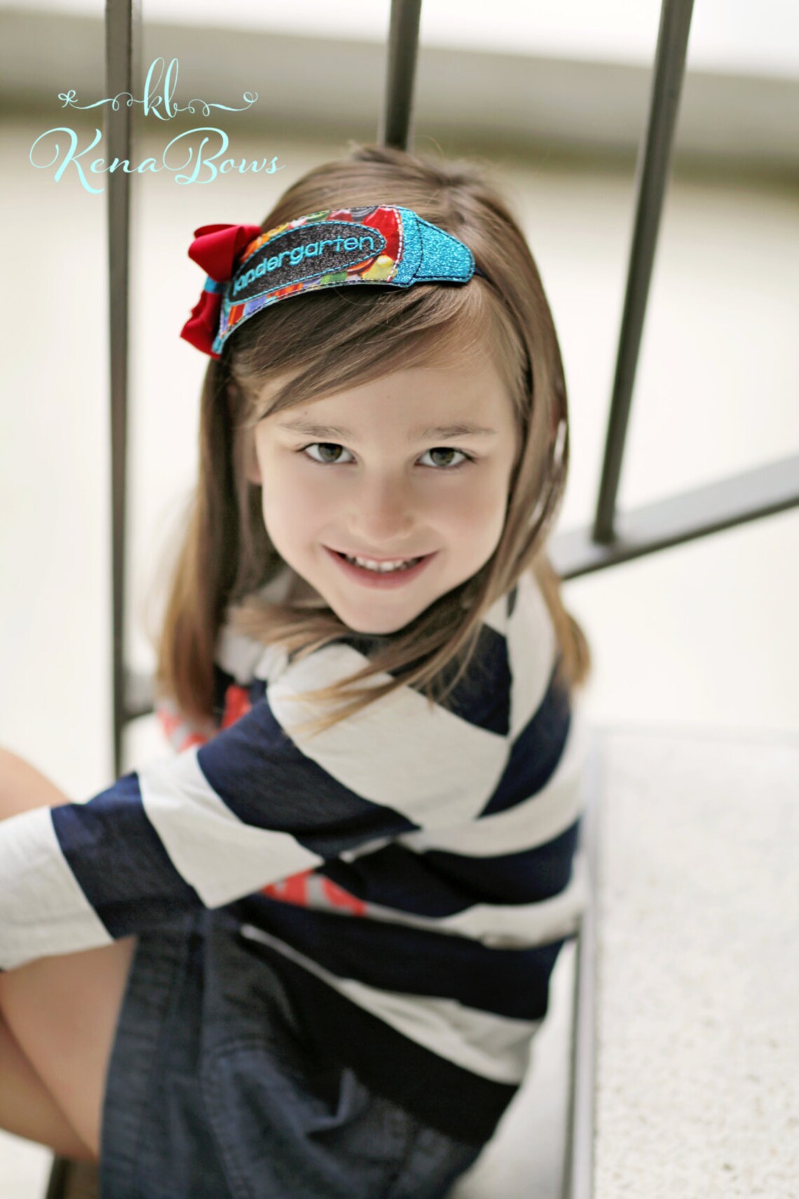 School Headband Embroidered Crayon Headband Prek Etsy