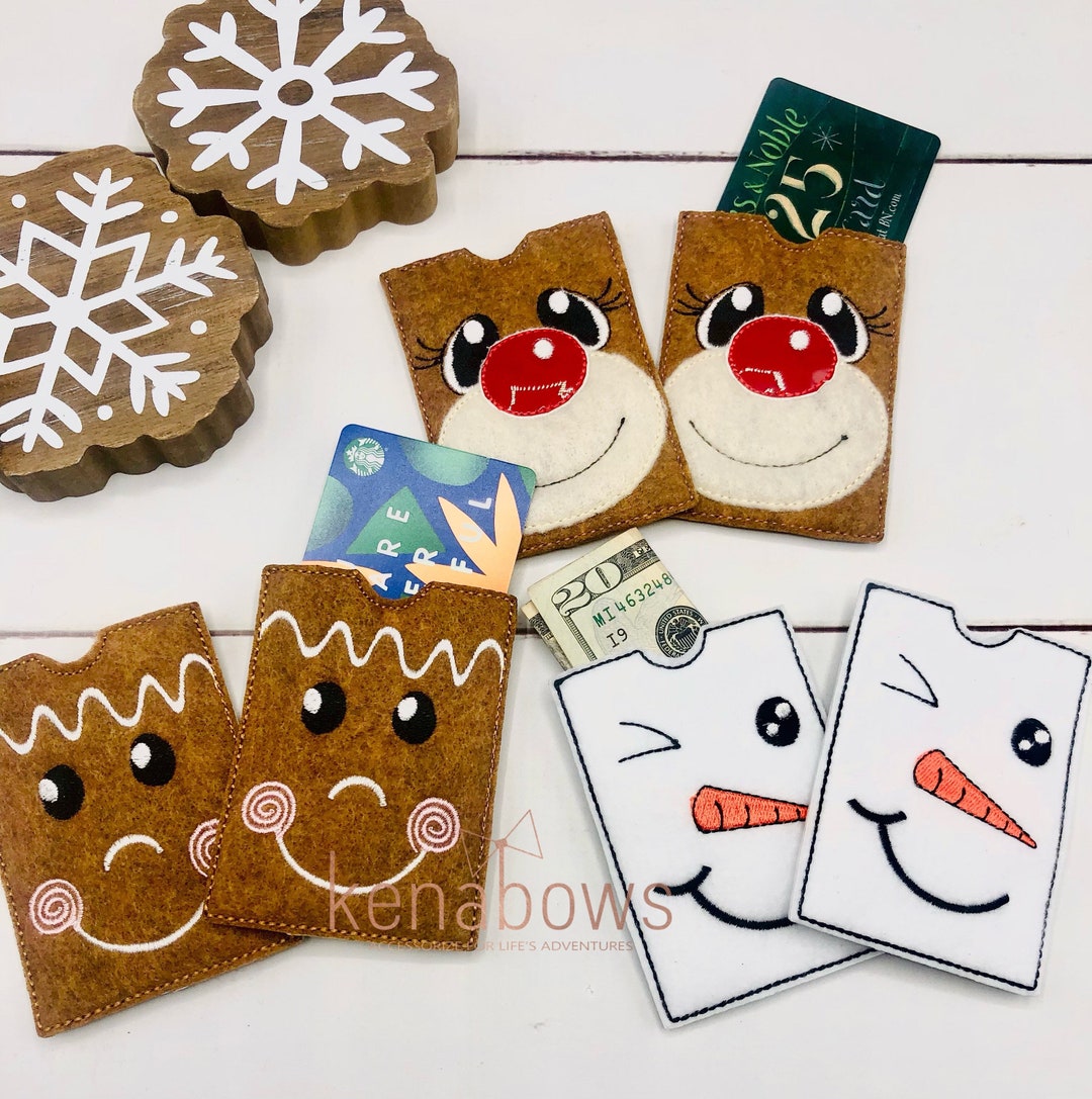 Holiday Gift Card Sleeve, Christmas Money Holders, Rudolph Reindeer