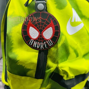 Spider, Morales Bag Tag, Party Favor, Personalized School Backpack, Web Boy, Key Fob, Girl, Superhero, Kindergarten, Lunch Box, Diaper Bag image 6