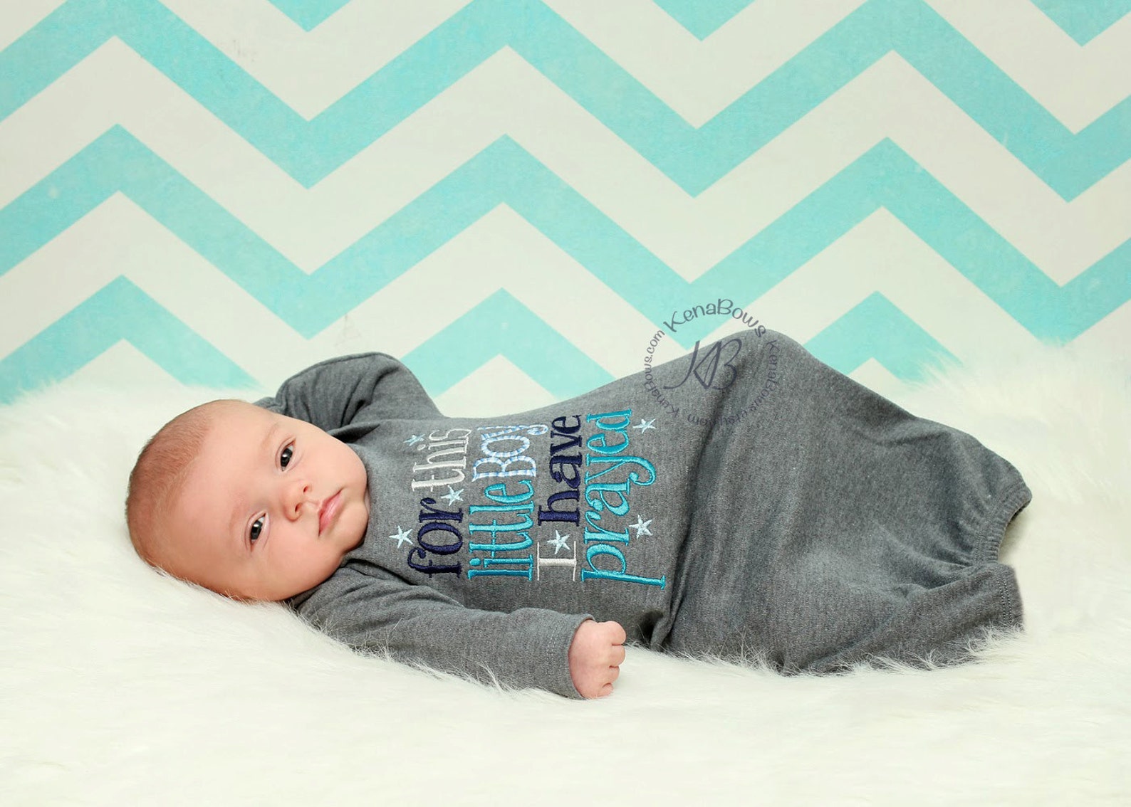 Newborn Baby Gown Grey Infant Boy Gown for This Little Boy I Etsy