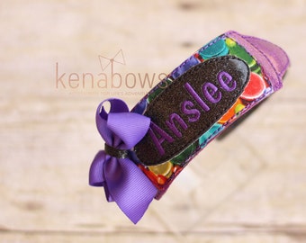 School Headband, Personalized Purple Crayon Headband, Pre-K, Preschool, Kindergarten, 1st Grade, First Day School Hair Bow, Back To School