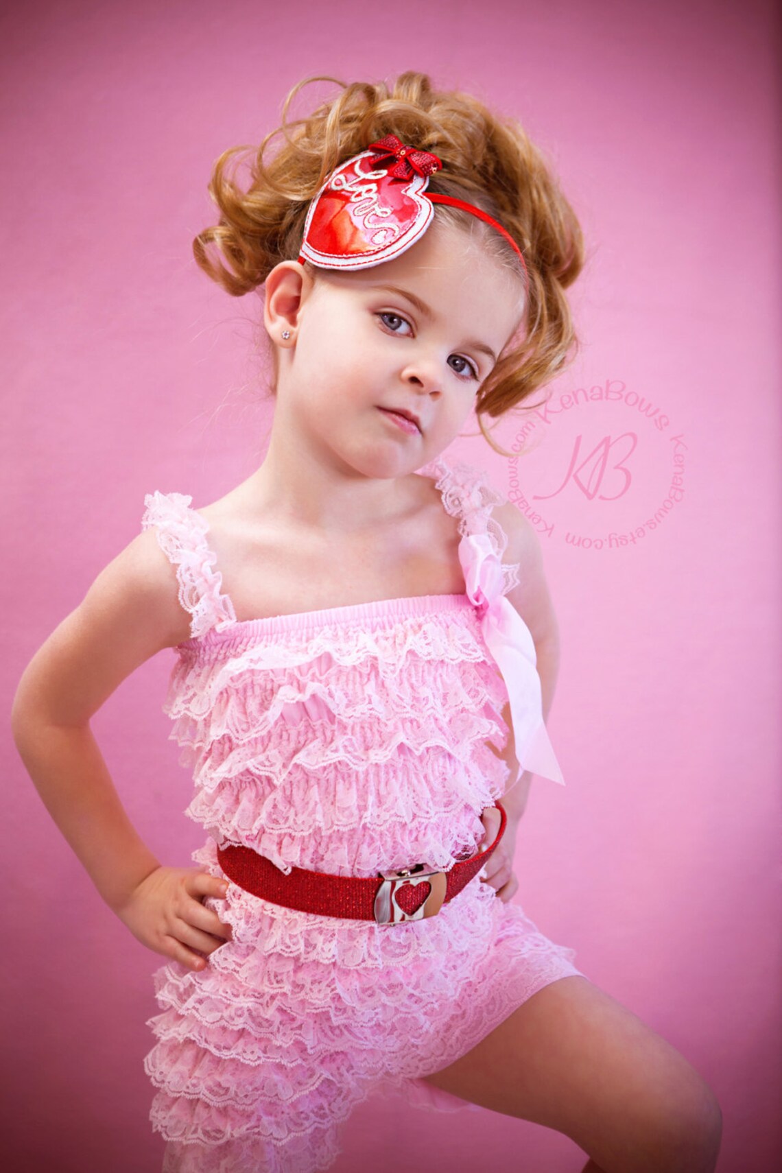 Red Glitter Headband Embroidered Heart Headband Red Glitter Etsy