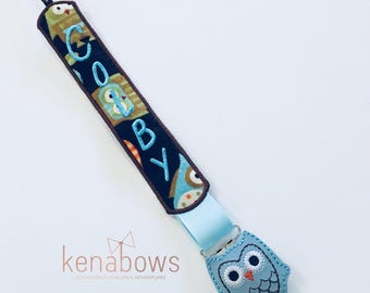 Owl Pacifier Clip, Newborn Gift Baby Gift for Boy, Baby Gift for  Girl, Personalized Binky Holder, Universal Paci Clip, Baby Shower gift