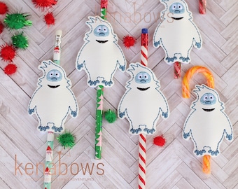 Candy Cane Holders, Pencil Holders, Abominable, Snowman, Teacher Gifts, School Gifts, Stocking Stuffers, Christmas Party Favors