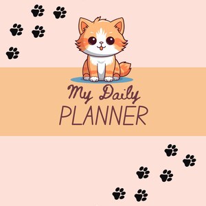 Cat-Themed Daily Planner | Printable Schedule for Kids (Digital Download)