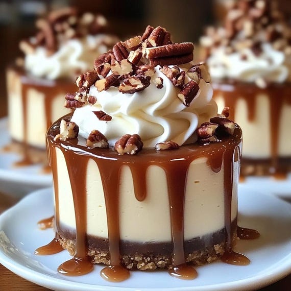 BEST RECIPE for No-bake Turtle Mini Cheesecakes Instant Download