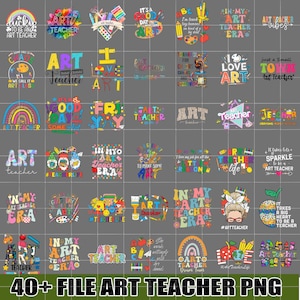 40+ Kunstlehrer Png-Bundle, Lehrer-Shirt png, Lehrer-Sublimationsdesign, Lehrerleben png, Lehrer-Bundle, Lehrerwertschätzung
