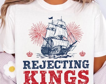 Rejecting Kings Since 1776 PNG, American Revolution Patriotic Flag Png, Liberal 4th of July Png, Anti Maga Anti Trump  Png, Digital Download