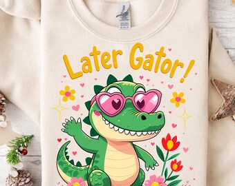 Funny Alligator Teacher Png, Summer End of Year (Digital Download)