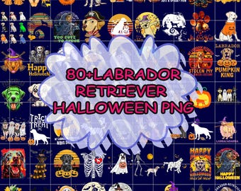 80+ Labrador Retriever Halloween Bundle PNG, Funny Dog Costume Clipart, Spooky Puppy Shirt Design, Cute Pet Lover Sublimation