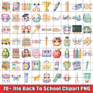 Back To School Classroom Clipart - Digital Download - Cute Teacher Graphics - Preschool - Kindergarten - Elementary - Student Doodle Clipart