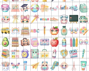Back To School Clipart – Cute Teacher Graphics (Digital Download)