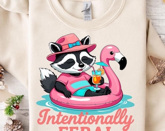Feral Summer Raccoon PNG, Funny Meme, Western Cowgirl (Digital Download)