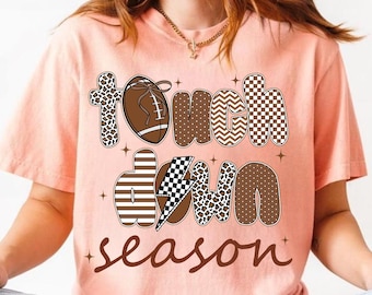 Football Touchdown Bow Png, Game Day Football Png, Preppy Football Shirt Design, Fall Football Png, Football Mama Png, Football Sublimation