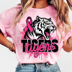 Tigers Breast Cancer Awareness PNG, Sublimation File (Digital Download)