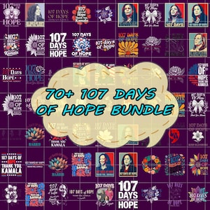 70+ 107 Days of Hope PNG Bundle, Inspirational Quote Designs, Motivational Sublimation, Positive Vibes Digital Download for Crafts