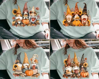 Bundle Fall Gnomes Png Sublimation Design, Fall Png, Autumn Png, Pumpkin Png, Thanksgiving Gnome Png,Autumn Leaves Png, Fall Color Png