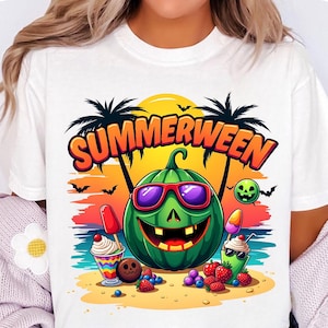 Summer Halloween Png, Funny Summerween Png, Halloween Horror Characters Png, Horror Summer Png, Trendy Summer Halloween png Png