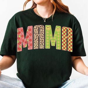 MAMA png, Leopard Print Mama Png, Checkered Smiley Mama, Colorful Mom Digital File, Summer Mama Shirt Png, Trendy Mama Sublimation, Mom png
