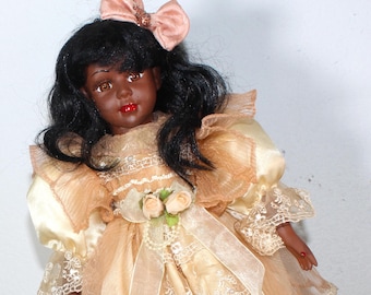 African American Porcelain Doll 16&quot; (ARRISA) #75