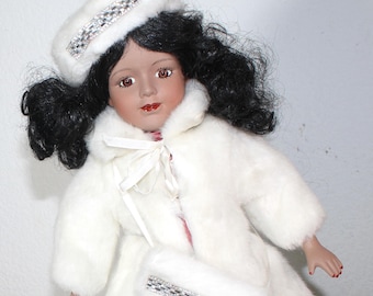Porcelain African American  Doll 16&quot; (ILANI) #61