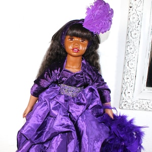 African American Porcelain Victorian Doll 16