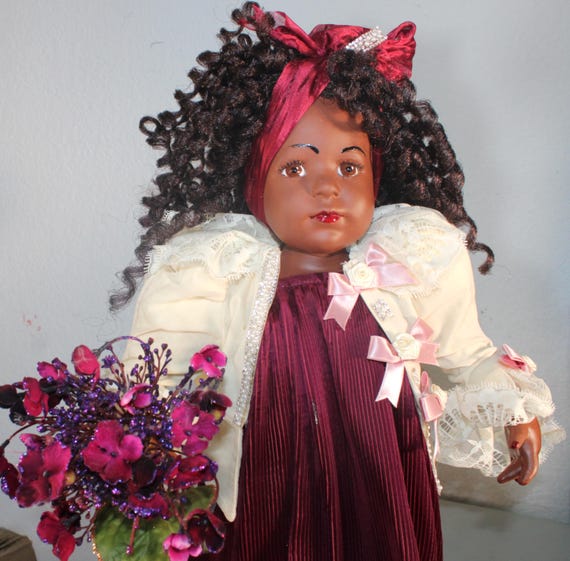 African American Porcelain Doll 19" (CHAKRA) #113