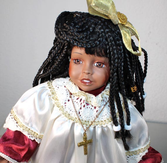 African American Porcelain Doll 15" (CHOIR GIRL) #107